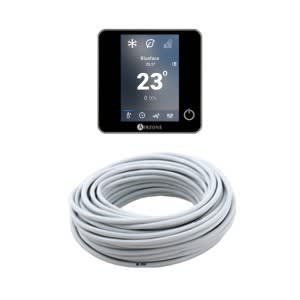 AIRZONE - Pack Thermostats Blueface zero Noirs (7) + Câble