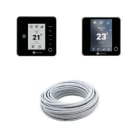 AIRZONE - Pack Thermostats Blueface zero (1) Lite Filaires Noirs (2) + Câble