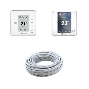 AIRZONE - Pack Thermostats Blueface zero (1) Lite Filaires Blancs (5) + Câble