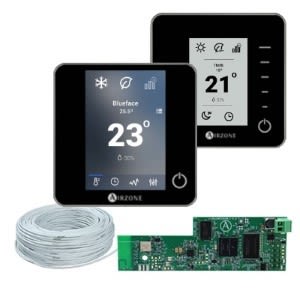 AIRZONE - Pack Thermostats Blueface zero (1) Think Radio Noirs (1) + Webserver Wifi