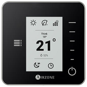 AIRZONE - Pack Thermostats Think Radio Noirs (6)