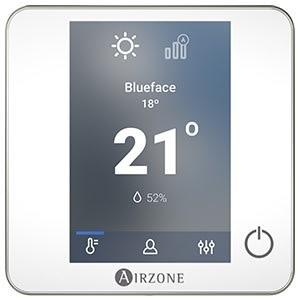 AIRZONE - Thermostat Aidoo Intelligent Couleur Blueface zero Filaire Blanc