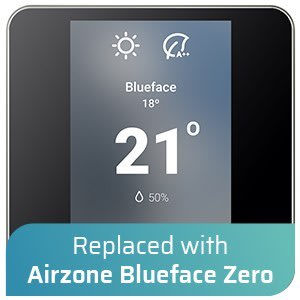 AIRZONE - Thermostat Radiant Couleur Airzone Blueface zero Filaire Noir