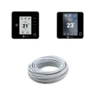 AIRZONE - Pack Thermostats BluEZero (1) Lite Filaires Noirs (1) + Câble