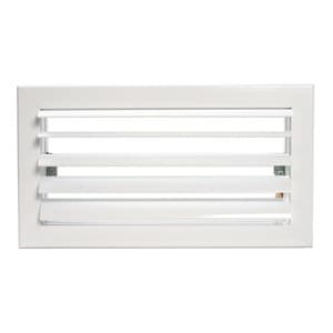 AIRZONE - AZ Grille lames courbes 1 direction motorisee 450x150 blanc clip