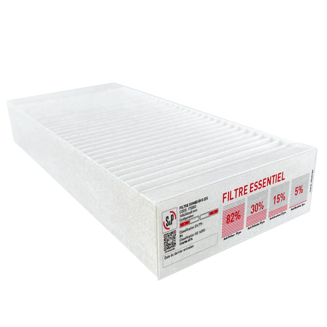 S&P - Filtre DOMEO EVO 225 ESSENTIEL, absorption grosses particules