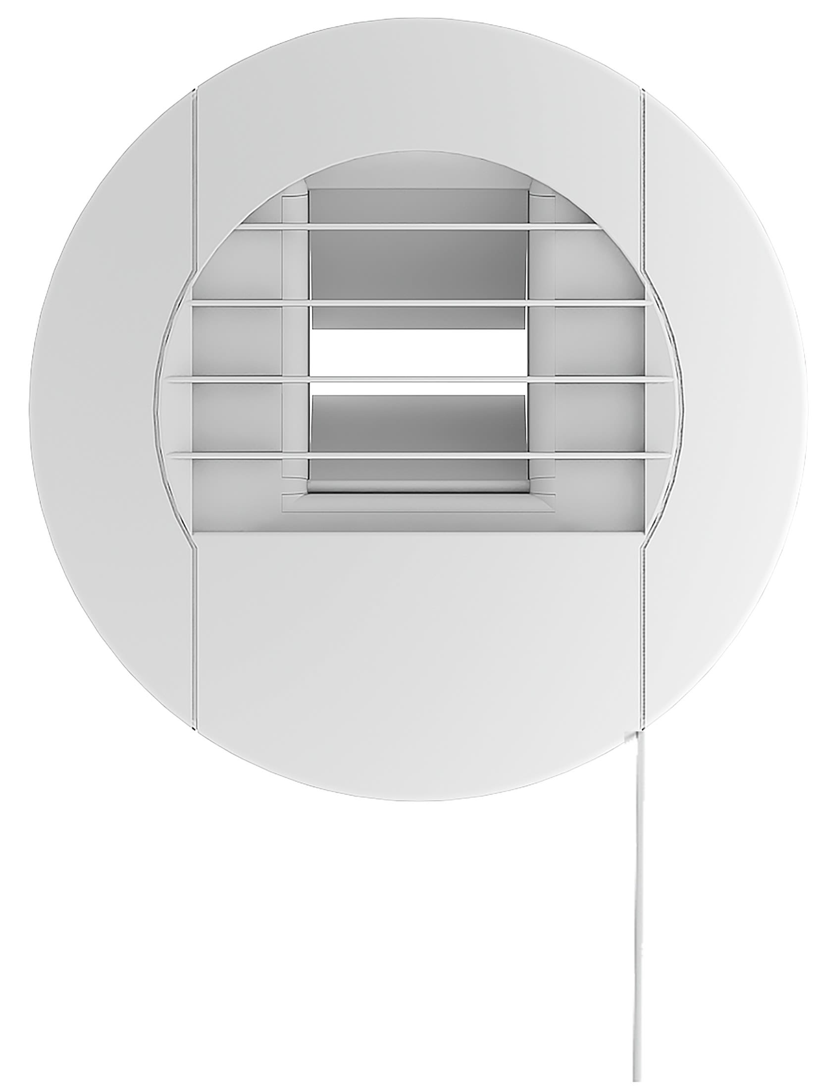 S&P - Bouche hygro WC pour logement collectif, 5 à 30 m3/h à cordelette, D125 mm