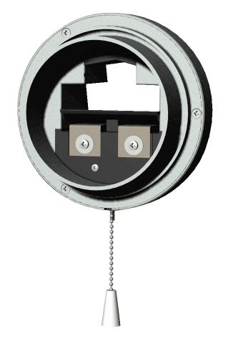 S&P - Bouche aluminium d'extraction thermomodulante gaz. 45/135m3/h. D 118 mm