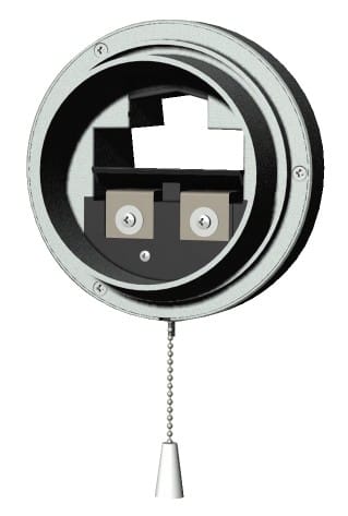 S&P - Bouche aluminium d'extraction thermomodulante gaz. 45/105m3/h. D 118 mm