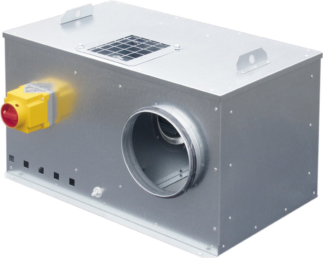 S&P - Caisson C4 non régulé, 1500 m3/h, coudé à 90°,dépressostat et inter de proximité