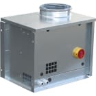 S&P - Caisson C4 800 m3/h, flux à 90°, raccord réseau 250 mm, inter et depress montés