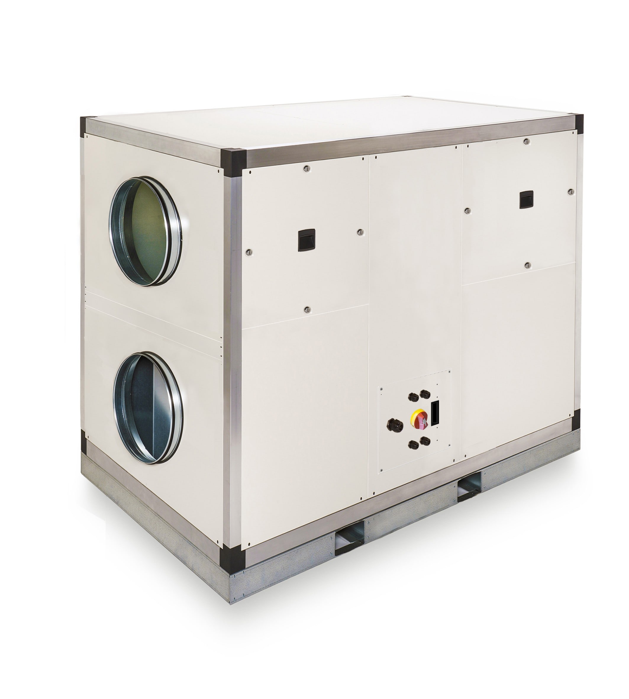 S&P - Centrale double-flux THR 93% vert droite 400 m3/h, Ecowatt, batterie électrique