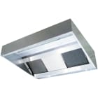S&P - Hotte statique extra-plate, hauteur 40 cm, longueur 1,5 m, visière 1 m