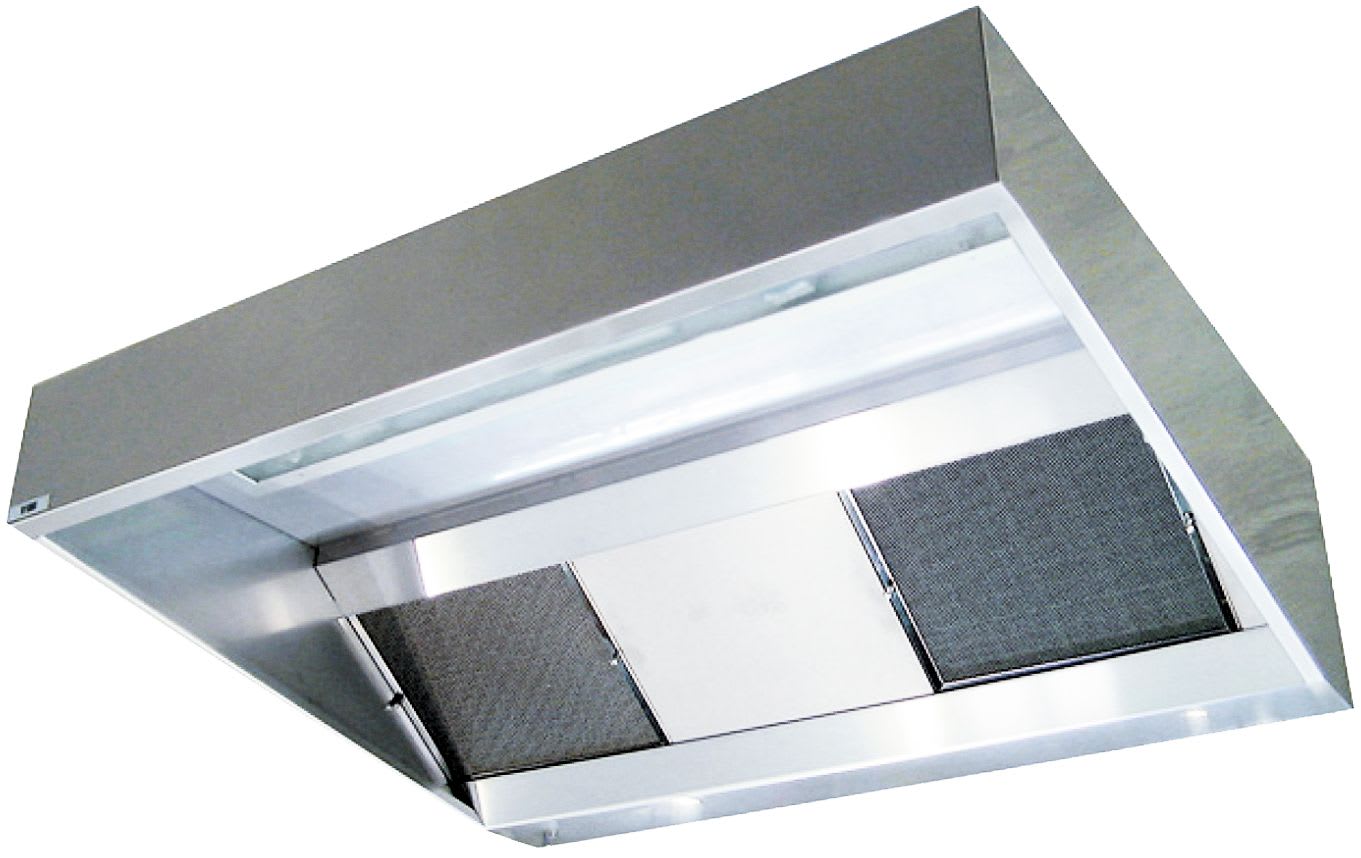 S&P - Hotte statique extra-plate, hauteur 40 cm, longueur 3,5 m, visière 1 m