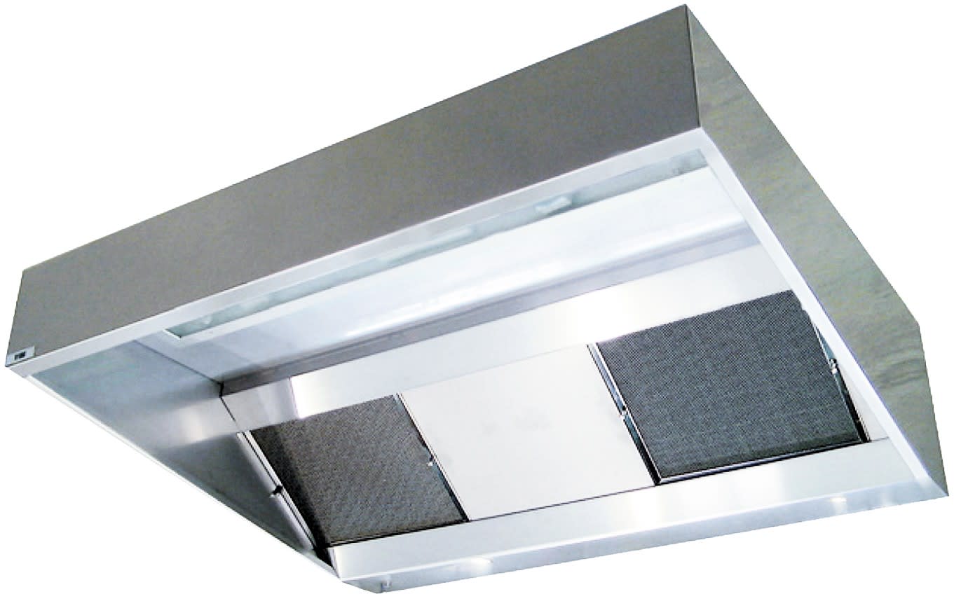 S&P - Hotte statique extra-plate, hauteur 40 cm, longueur 1,5 m, visière 1,5 m