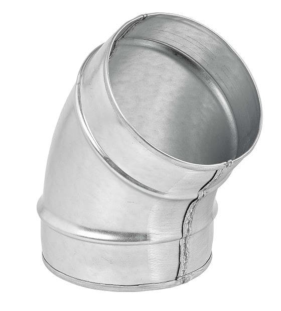 S&P - Coude mâle/mâle à 45° acier galvanisé diamètre de raccordement 160 mm