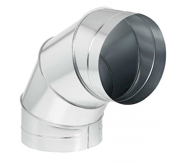 S&P - Coude mâle/mâle à 90° acier galvanisé diamètre de raccordement 355 mm