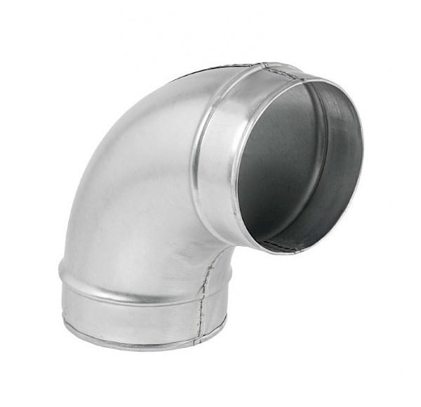 S&P - Coude mâle/mâle à 90° acier galvanisé diamètre de raccordement 125 mm
