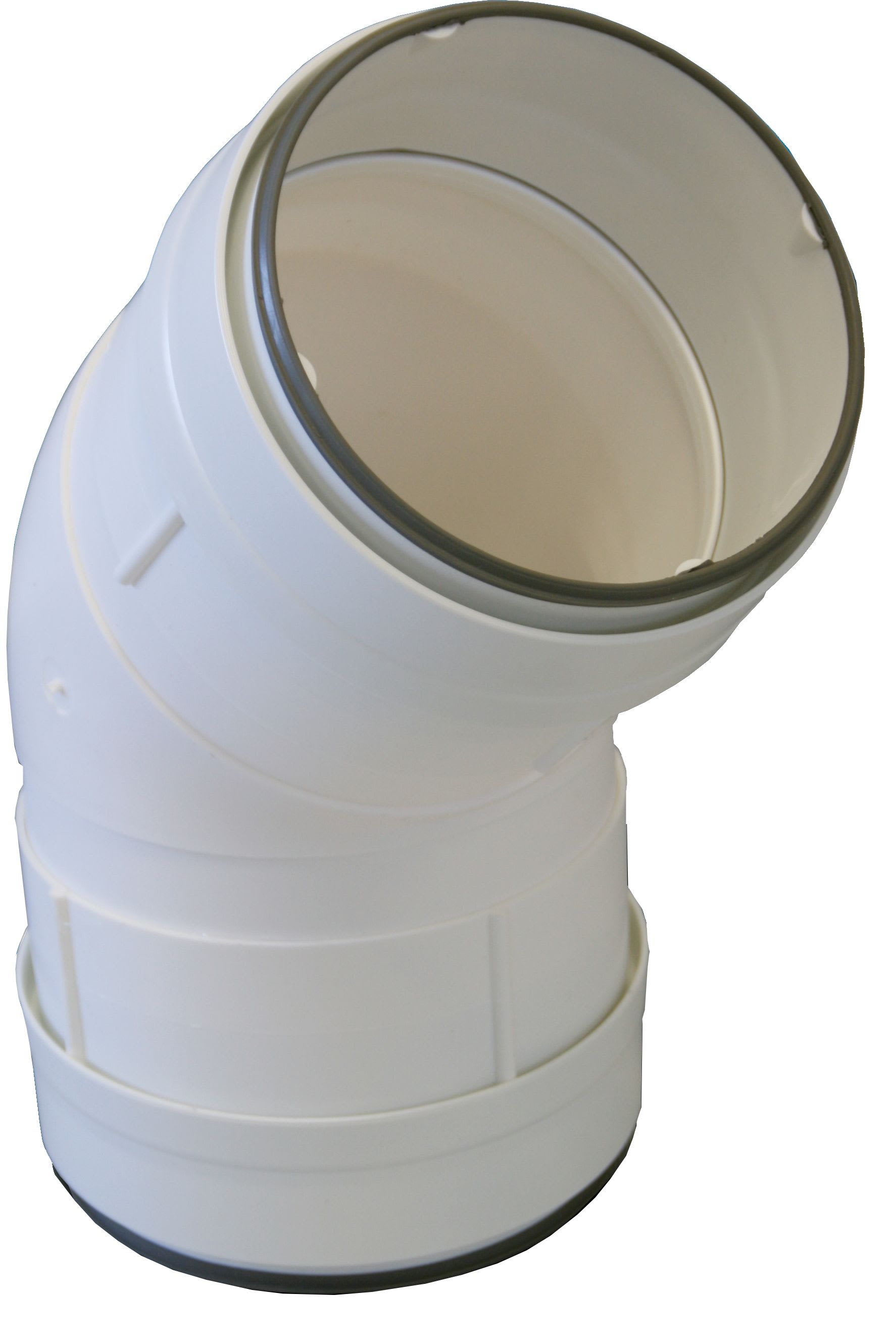 S&P - Coude 45° circulaire PVC rigide à joints d'étanchéité diamètre 100 mm, TUBPLA