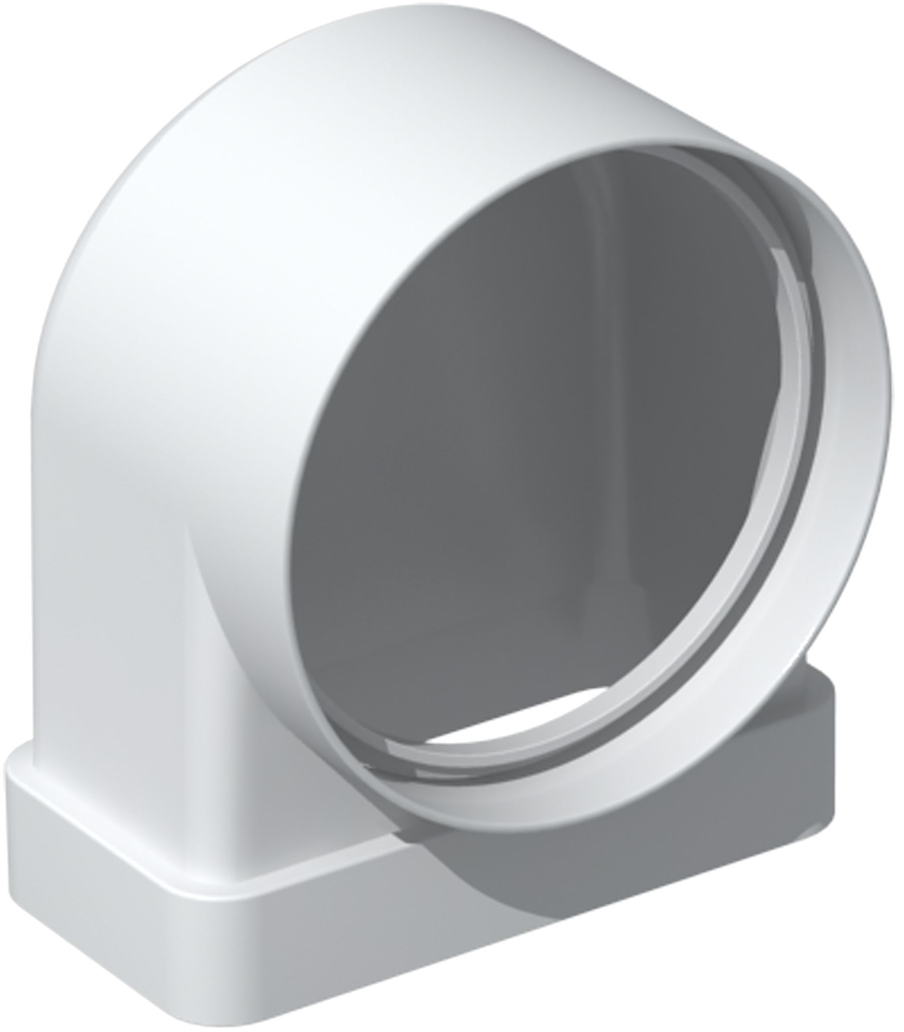 S&P - COUDE MIXTE PVC RIGIDE SECTION RECTANGULAIRE 40X110 EQUIVALENT DIA CIRCULAIRE 80