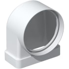 S&P - COUDE MIXTE PVC RIGIDE SECTION RECTANGULAIRE 40X110 EQUIVALENT DIA CIRCULAIRE 80