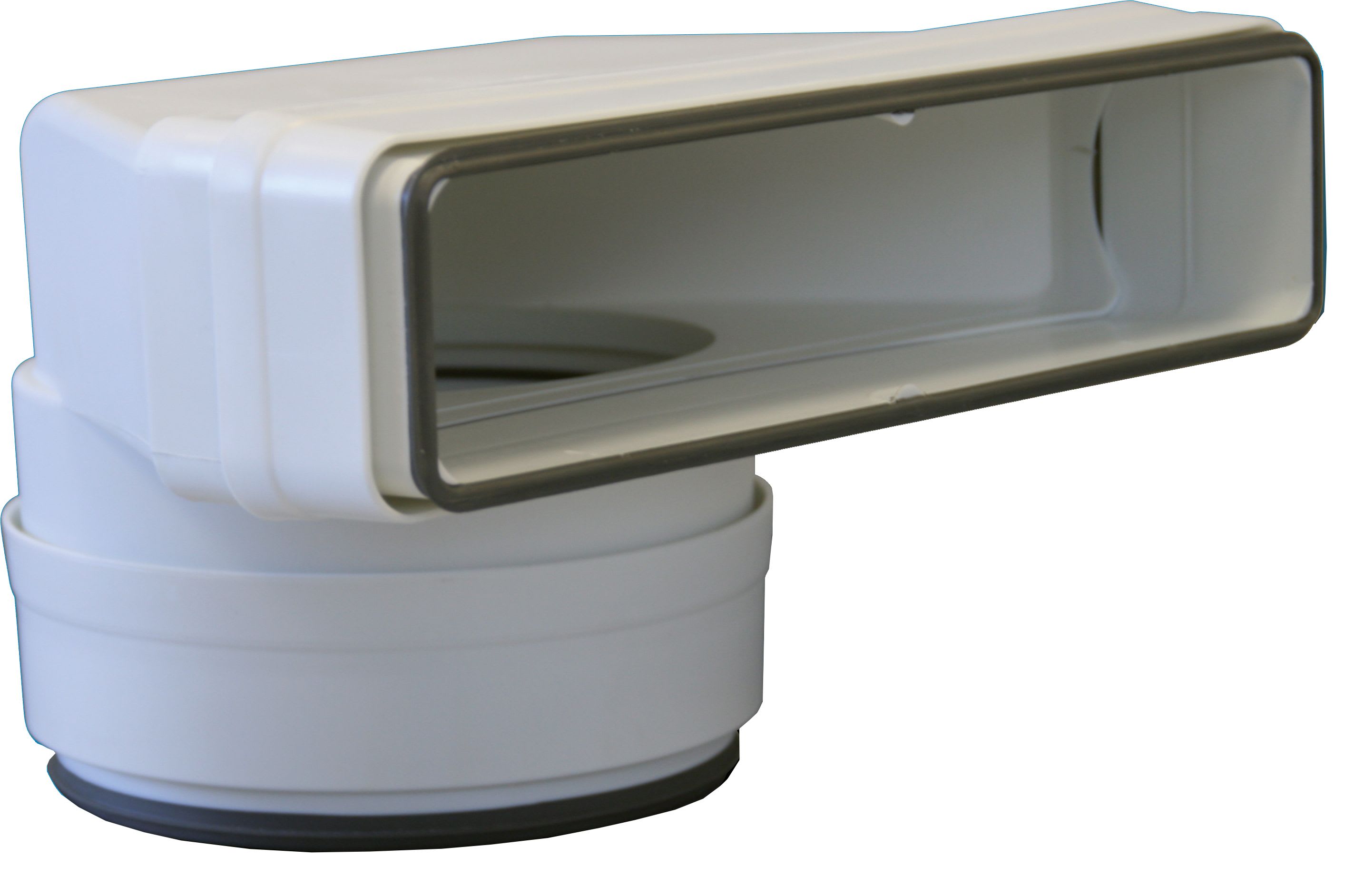 S&P - COUDE MIXTE PVC RIGIDE A JOINTS SECTION RECT 55X220 / D100 CIRCULAIRE