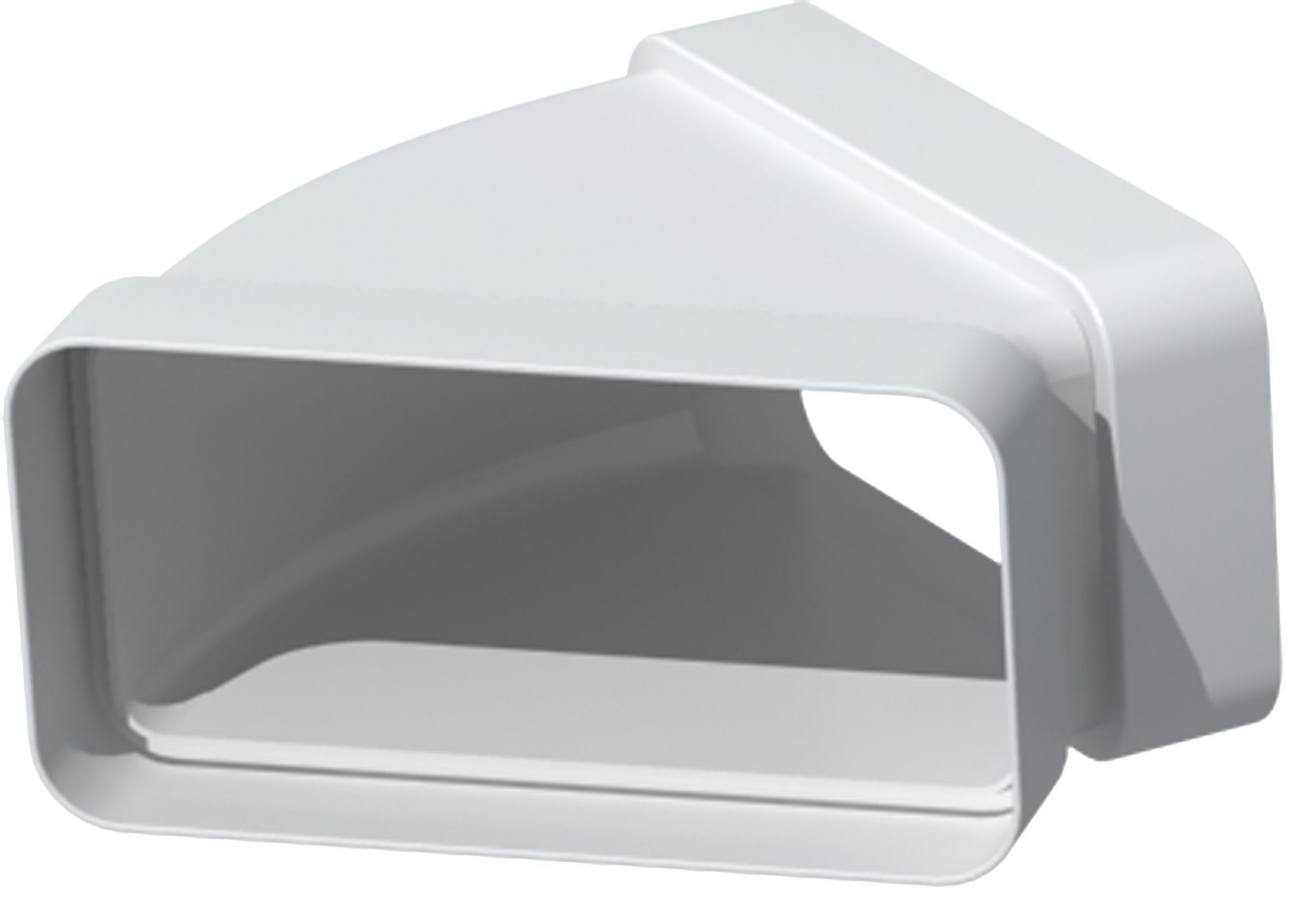 S&P - Coude 45° horizontal PVC rigide, rectangulaire 55 x 110 mm, gamme TUBPLA