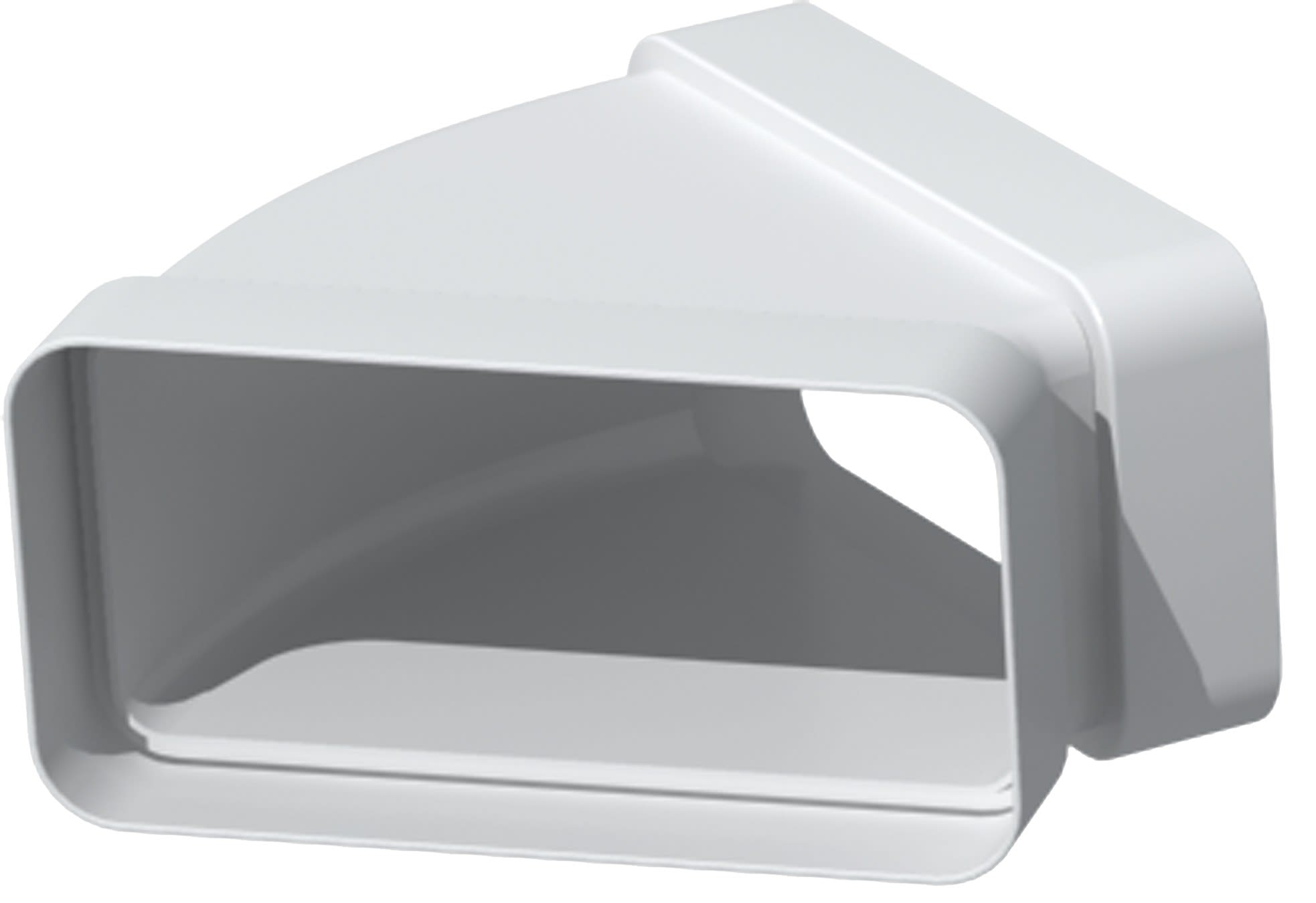 S&P - Coude 45° horizontal PVC rigide, rectangulaire 55 x 220 mm, gamme TUBPLA