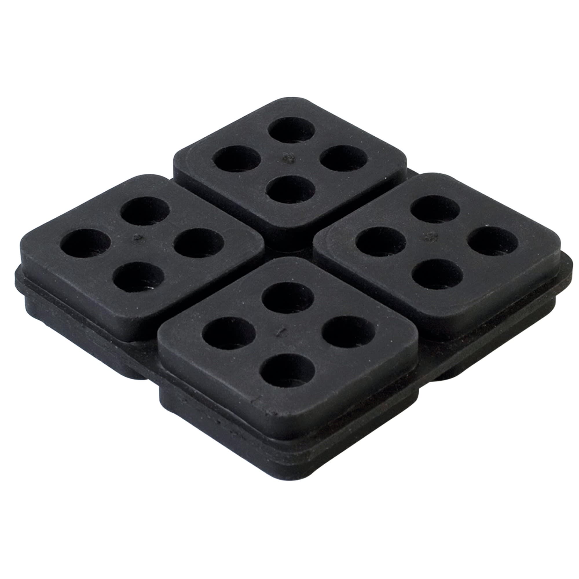 S&P - Plots amortisseurs élastomère,D 45 x 45 mm, épaisseur 21 mm, lot de 4 unités