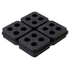 S&P - Plots amortisseurs élastomère,D 45 x 45 mm, épaisseur 21 mm, lot de 4 unités