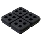 S&P - Plots amortisseurs élastomère,D 45 x 45 mm, épaisseur 21 mm, lot de 4 unités