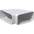 S&P - Coude 90° horizontal PVC rigide, rectangulaire 55 x 110 mm, gamme TUBPLA