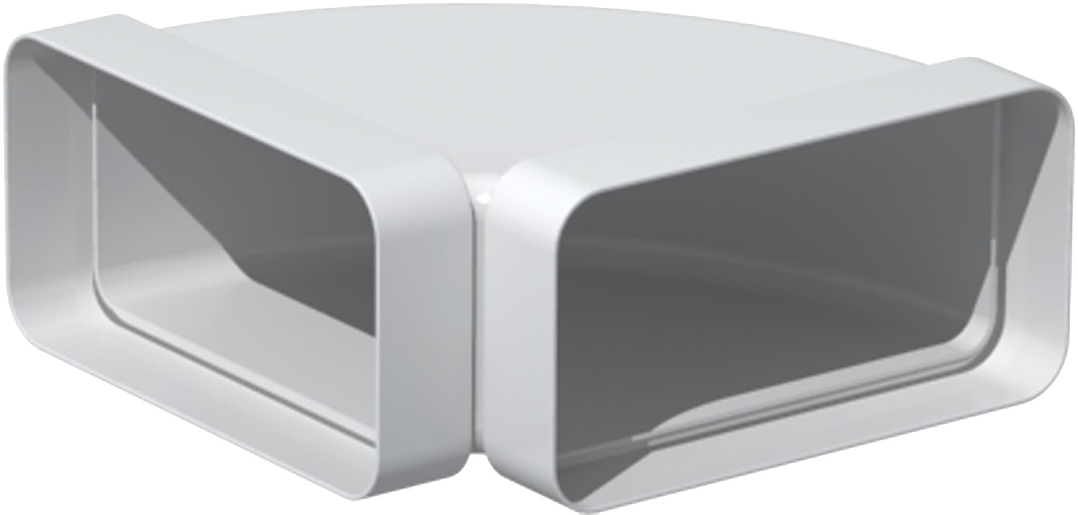 S&P - Coude 90° horizontal PVC rigide, rectangulaire 55 x 220 mm, gamme TUBPLA