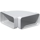 S&P - Coude 90° horizontal PVC rigide, rectangulaire 55 x 220 mm, gamme TUBPLA