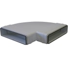 S&P - Coude 90° horizontal PVC rigide à joints d'étanchéité, rectangulaire 55 x 110 mm