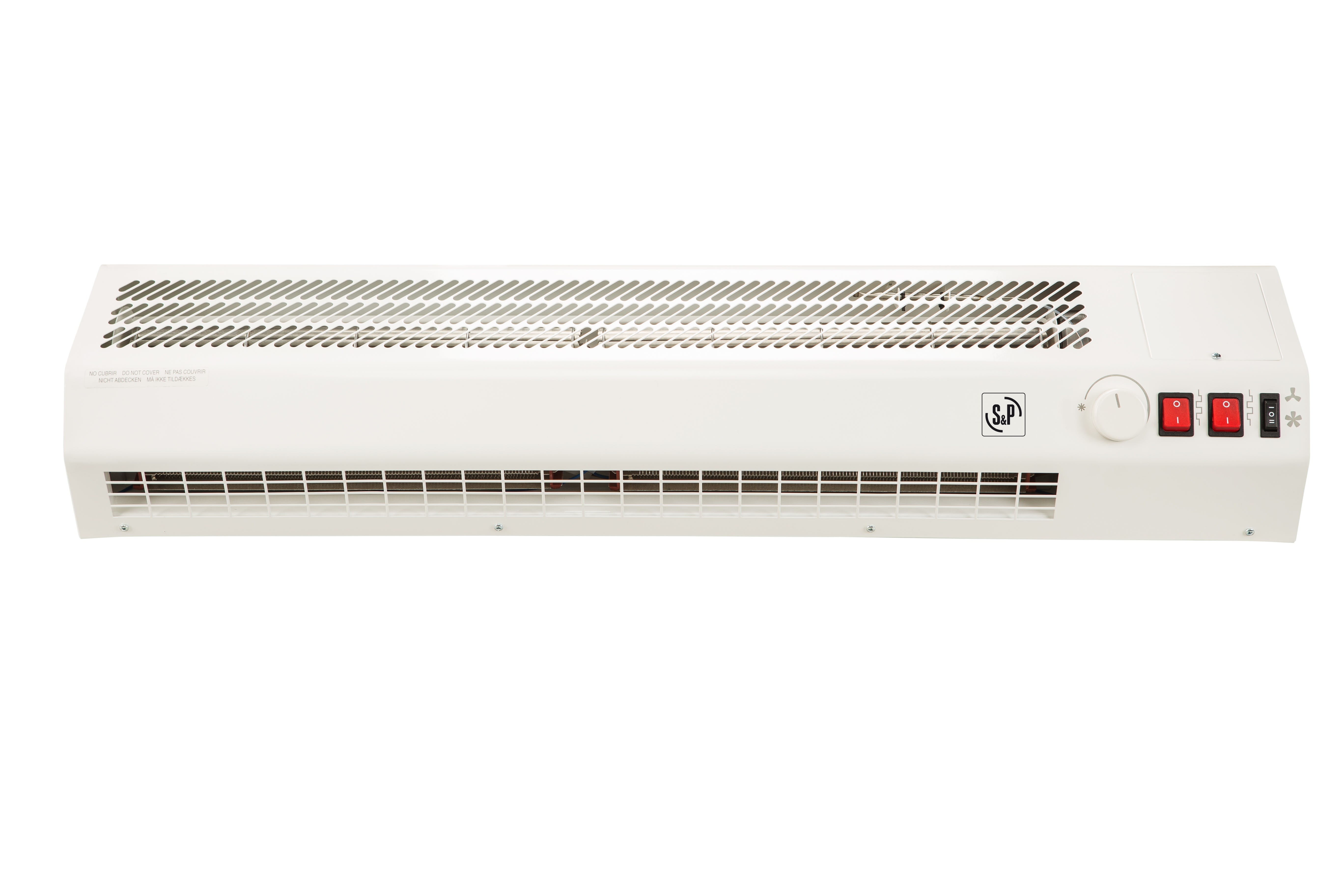 S&P - Rideau d'air chaud/air ambiant, monophasé 3/6 kW, longueur 860 mm