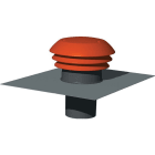 S&P - Chapeau de toiture plastique design, D raccordement 125 mm, couleur tuile