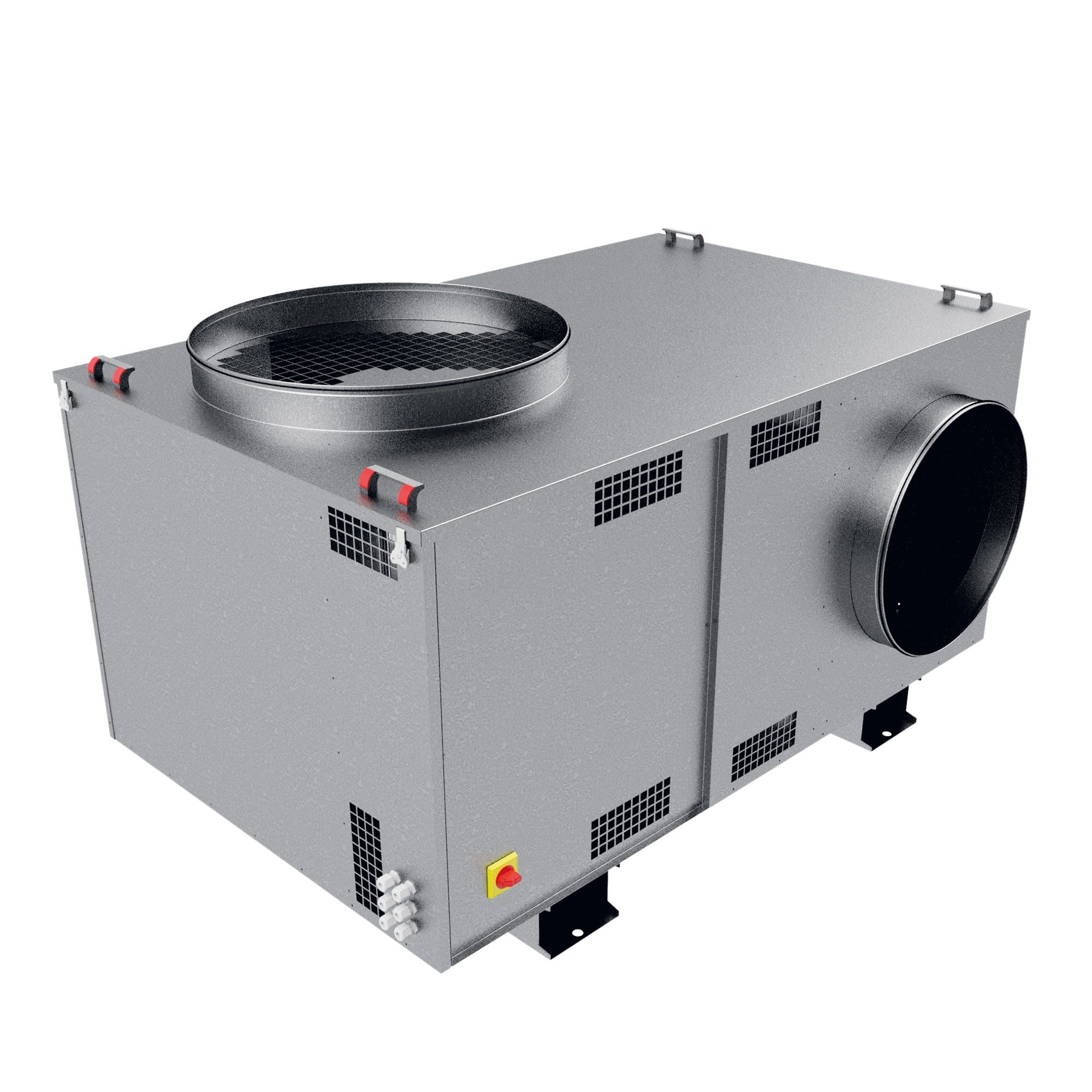 S&P - Caisson C4 ECOWATT, 4800 m3/h, refoul. vertical dble piquage, mono 230V