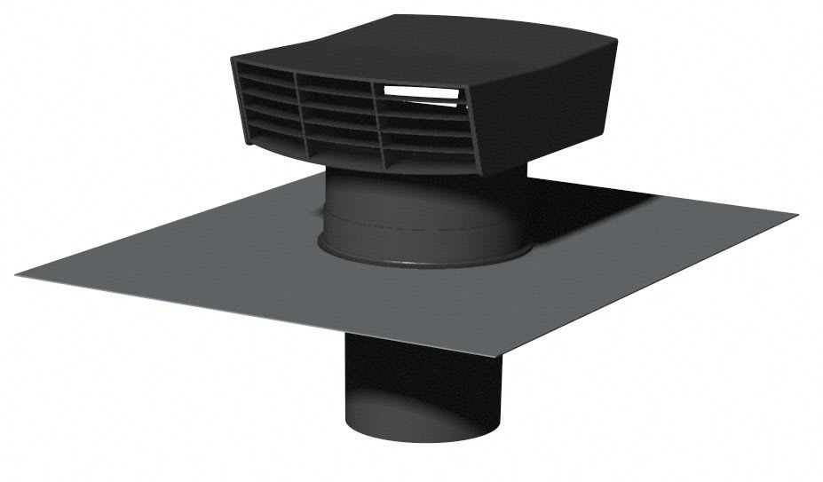 S&P - Chapeau de toiture plastique, D 150/160 mm, rejet 320 m3/h, asp 210 m3/h ardoise