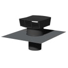 S&P - Chapeau de toiture plastique, D 125 mm, rejet 320 m3/h, asp 170 m3/h, ardoise