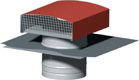 S&P - Chapeau de toiture métallique, D 630 mm, rejet 8000 m3/h, asp 4500 m3/h, tuile