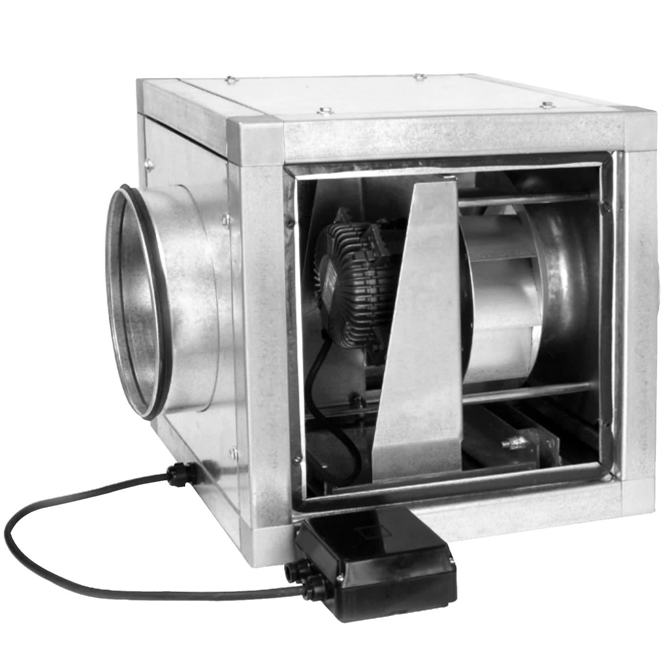 S&P - Caisson de ventilation tertiaire double peau, 1550 m3/h, D250 mm, monophasé 230V