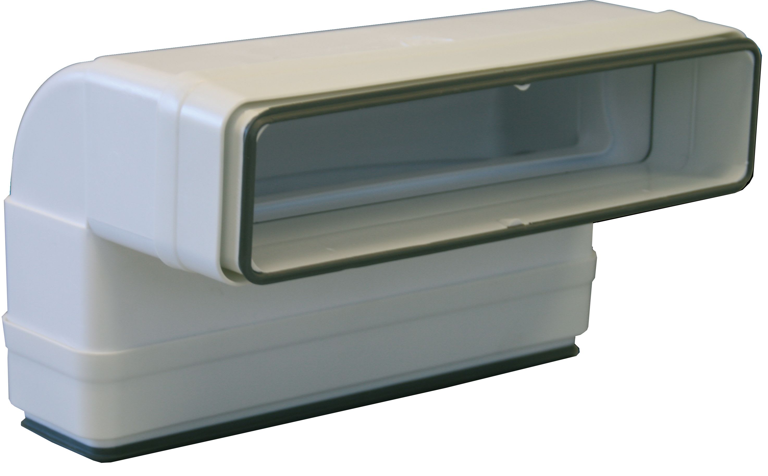 S&P - Coude 90° vertical PVC rigide à joints, rect 55 x 220 mm, gamme TUBPLA