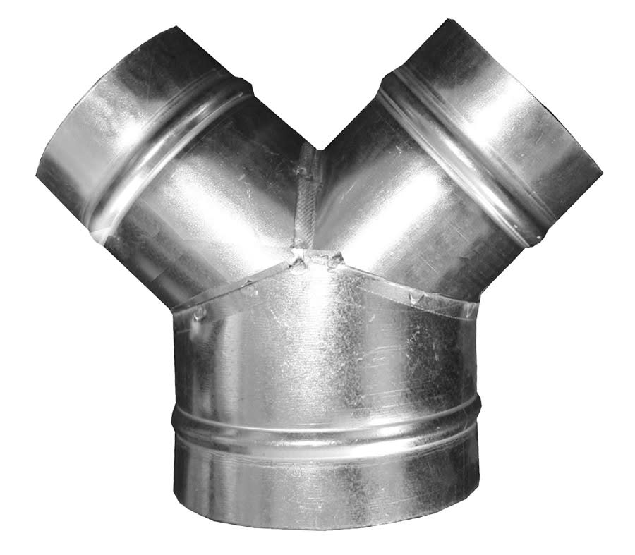 S&P - Dérivation à 45° en acier galvanisé à 1 piquage D125 mm et 2 piquages D80 mm