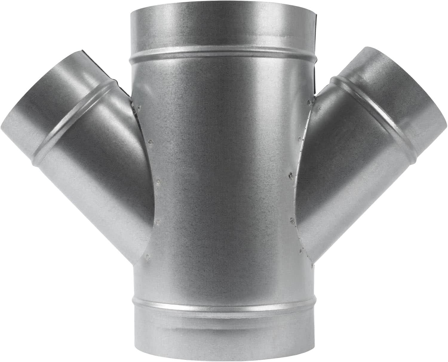 S&P - Dérivation à 45° en acier galvanisé à 2 piquage D125 mm et 2 piquages D80 mm