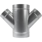 S&P - Dérivation à 45° en acier galvanisé à 2 piquage D125 mm et 2 piquages D80 mm