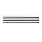 S&P - Diffuseur linéaire à 4 fentes réglables, plenum isolé, blanc, longueur 535 mm