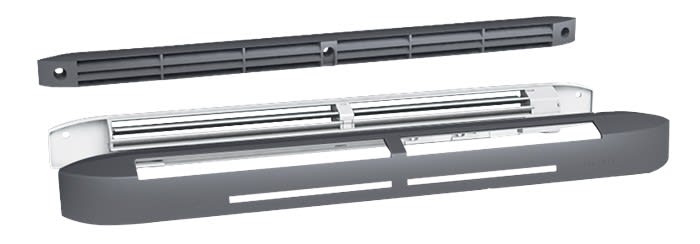 S&P - Entrée d'air hygroréglable, 6/45 m3/h, RAL 7011, réservation 354x12 mm