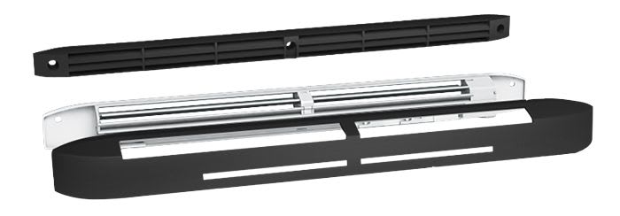 S&P - Entrée d'air hygroréglable, 6/45 m3/h, RAL 9011, réservation 354x12 mm