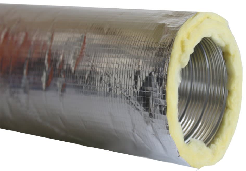 S&P - Gaine semi-rigide aluminium isolée, classement M0, D 200 mm, longueur 2 m